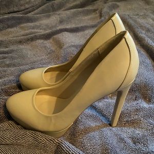 Tan high heels